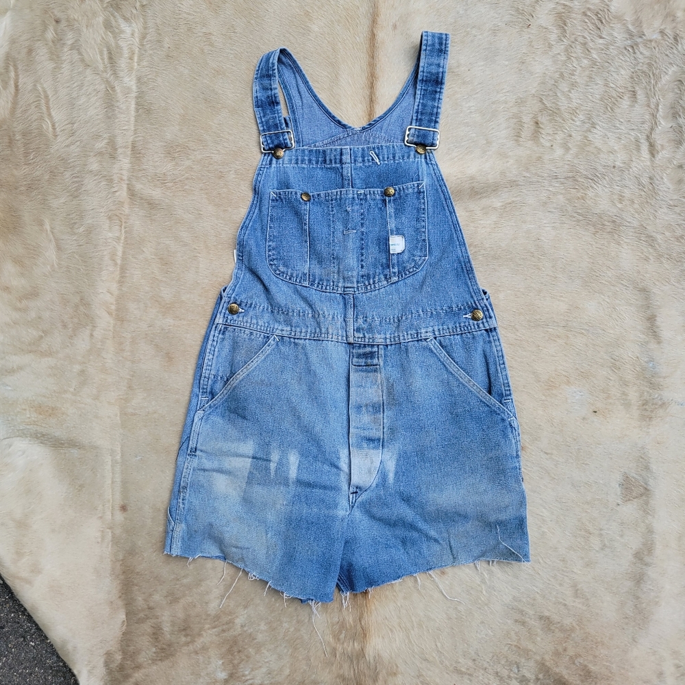 Vintage Sears Denim Overalls Shorts